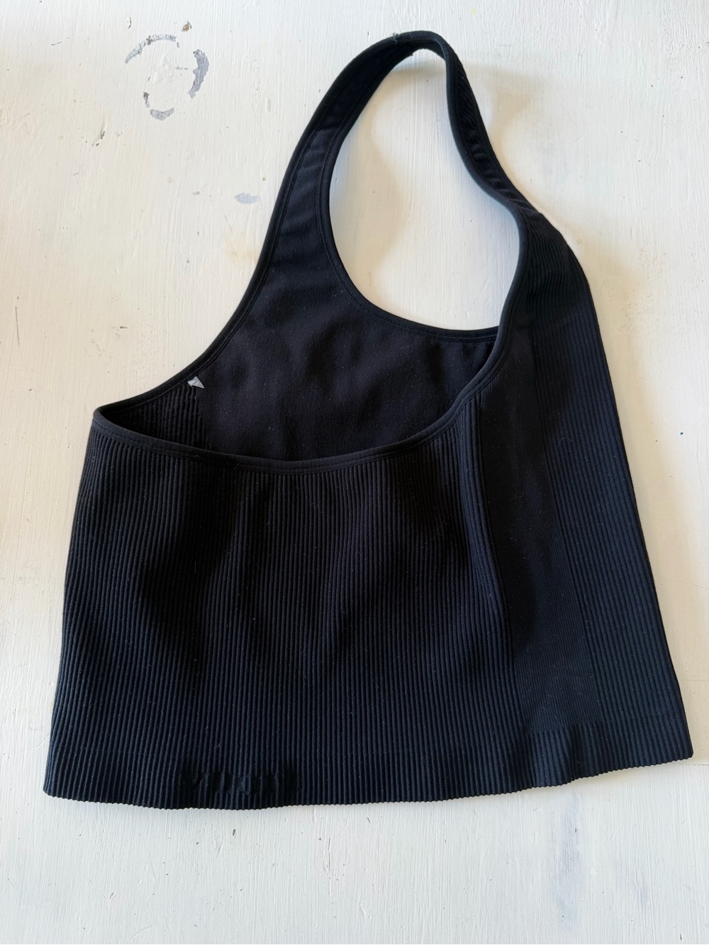 Vuori Black Ribbed Shoulder Bag